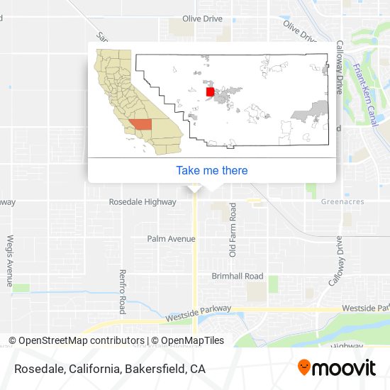 Rosedale, California map