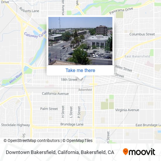 Mapa de Downtown Bakersfield, California