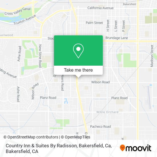 Mapa de Country Inn & Suites By Radisson, Bakersfield, Ca