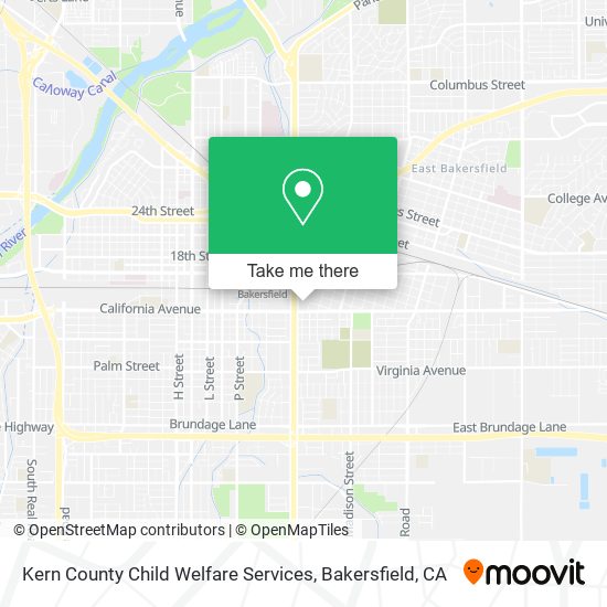 Mapa de Kern County Child Welfare Services