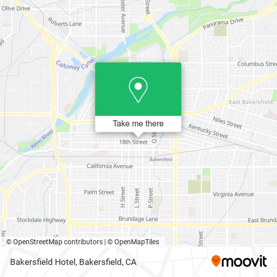 Mapa de Bakersfield Hotel
