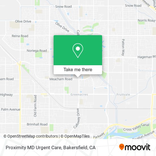 Proximity MD Urgent Care map