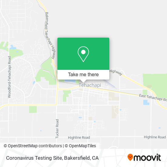 Coronavirus Testing Site map