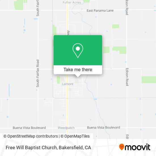 Free Will Baptist Church map