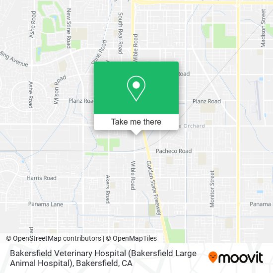 Bakersfield Veterinary Hospital (Bakersfield Large Animal Hospital) map