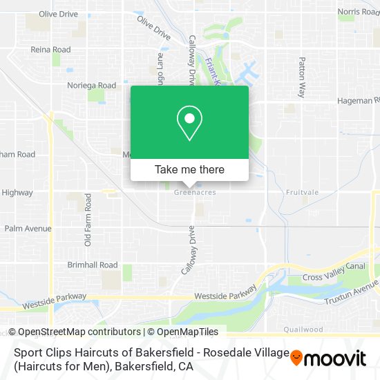 Sport Clips Haircuts of Bakersfield - Rosedale Village (Haircuts for Men) map