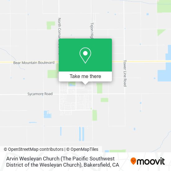 Mapa de Arvin Wesleyan Church (The Pacific Southwest District of the Wesleyan Church)