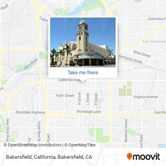 Mapa de Bakersfield, California
