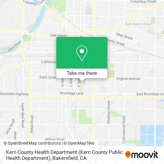 Kern County Health Department map