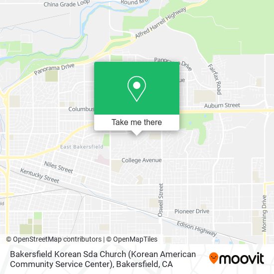 Bakersfield Korean Sda Church (Korean American Community Service Center) map