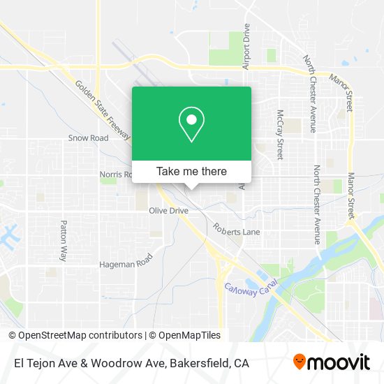 El Tejon Ave & Woodrow Ave map