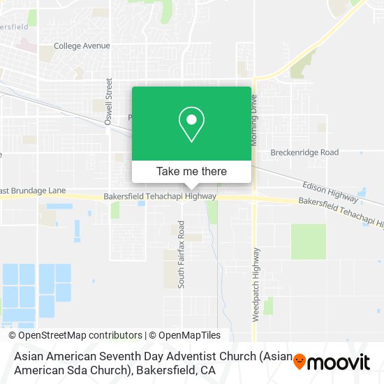 Mapa de Asian American Seventh Day Adventist Church (Asian American Sda Church)