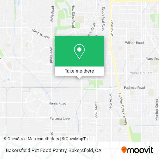 Bakersfield Pet Food Pantry map
