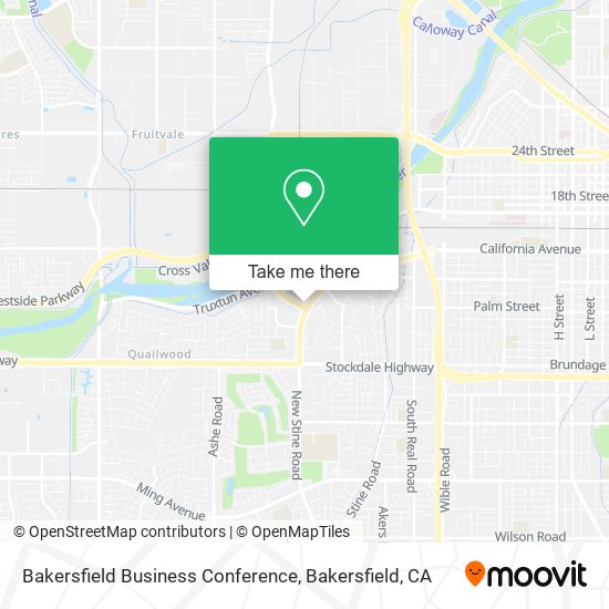 Bakersfield Business Conference map