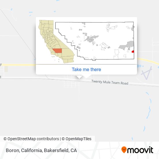 Boron, California map