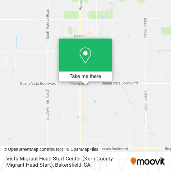 Vista Migrant Head Start Center (Kern County Migrant Head Start) map