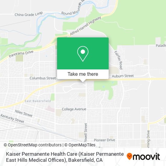 Mapa de Kaiser Permanente Health Care (Kaiser Permanente East Hills Medical Offices)