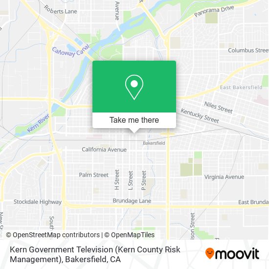 Kern Government Television (Kern County Risk Management) map