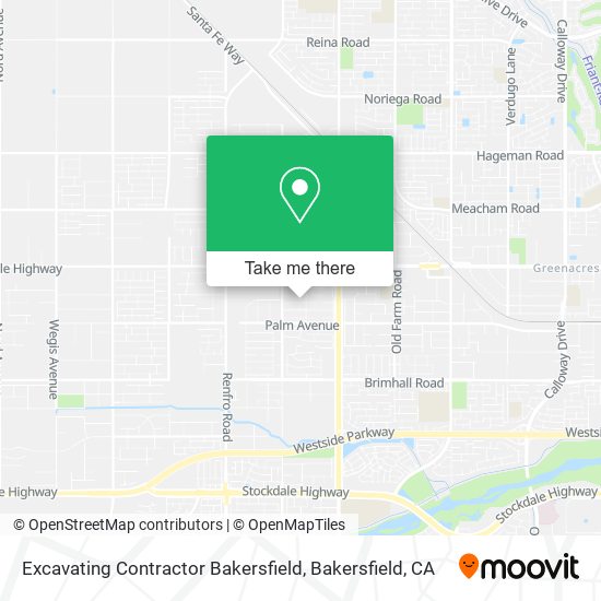 Excavating Contractor Bakersfield map