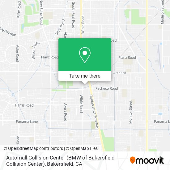 Mapa de Automall Collision Center (BMW of Bakersfield Collision Center)