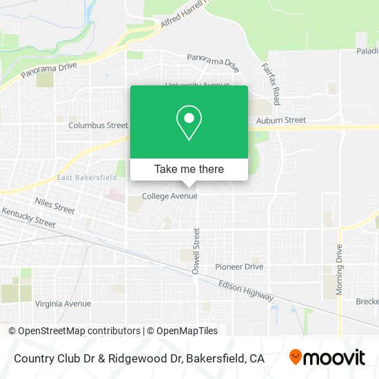 Country Club Dr & Ridgewood Dr map