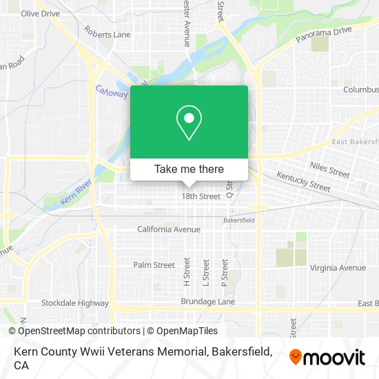 Kern County Wwii Veterans Memorial map