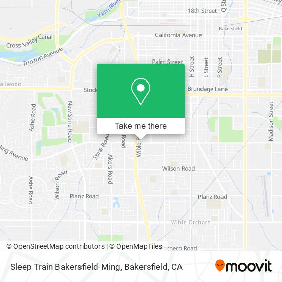 Sleep Train Bakersfield-Ming map
