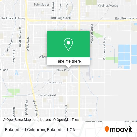 Bakersfield California map