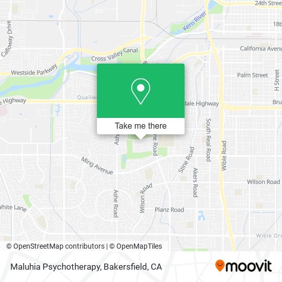 Maluhia Psychotherapy map