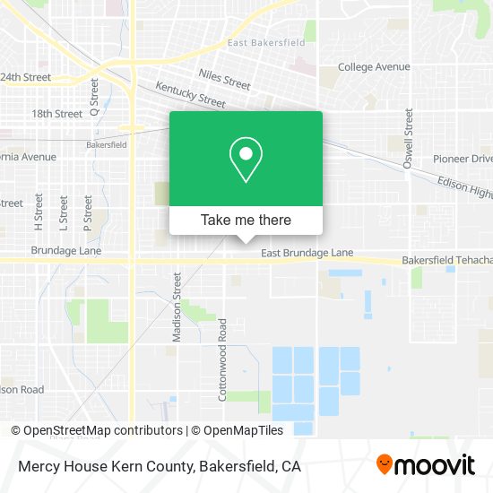 Mapa de Mercy House Kern County