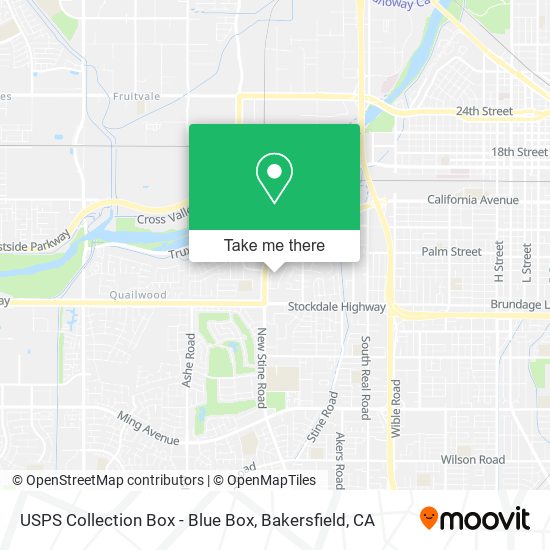 USPS Collection Box - Blue Box map