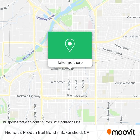 Mapa de Nicholas Prodan Bail Bonds