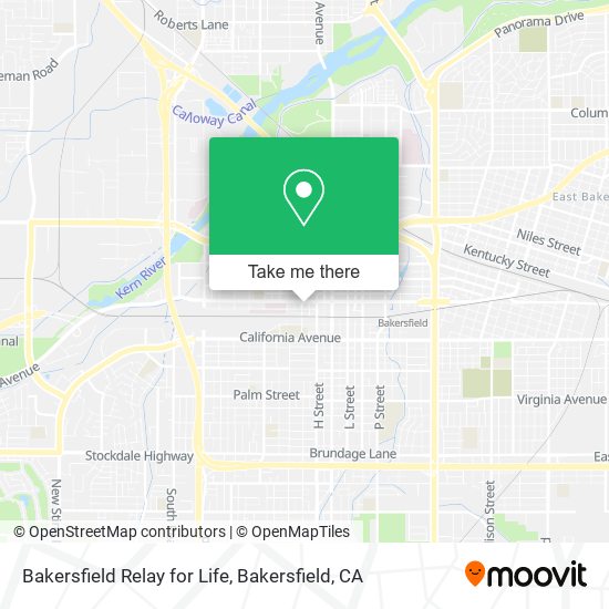 Bakersfield Relay for Life map