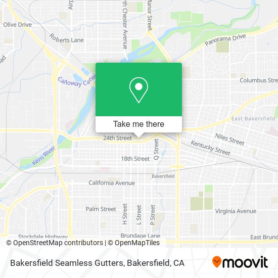 Bakersfield Seamless Gutters map