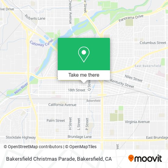 Bakersfield Christmas Parade map