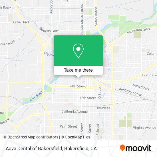 Mapa de Aava Dental of Bakersfield