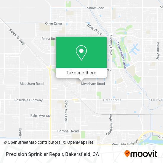 Mapa de Precision Sprinkler Repair