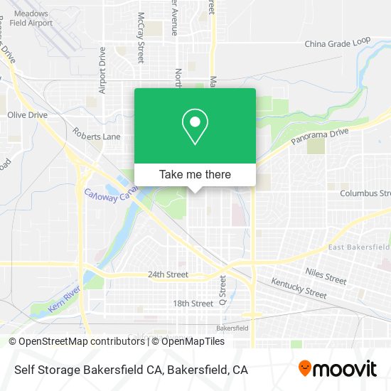 Mapa de Self Storage Bakersfield CA