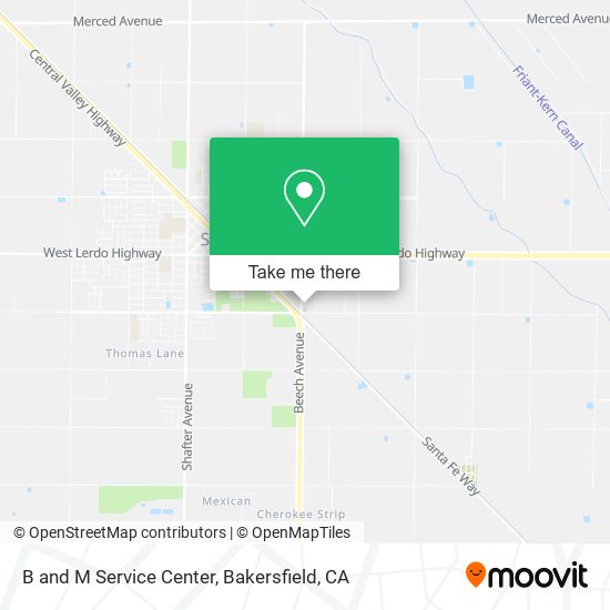 B and M Service Center map