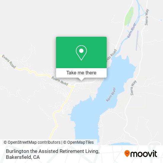 Burlington the Assisted Retirement Living map