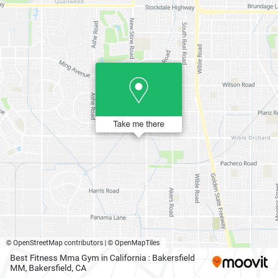 Mapa de Best Fitness Mma Gym in California : Bakersfield MM