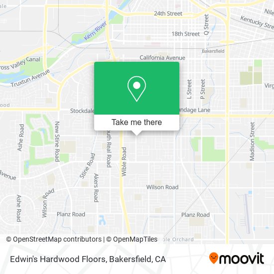 Edwin's Hardwood Floors map