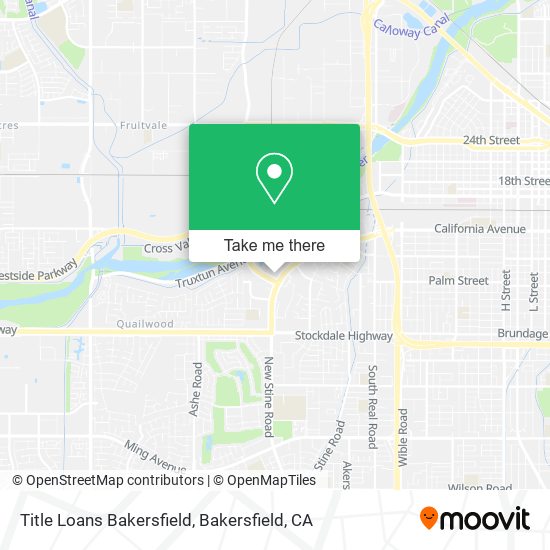 Mapa de Title Loans Bakersfield