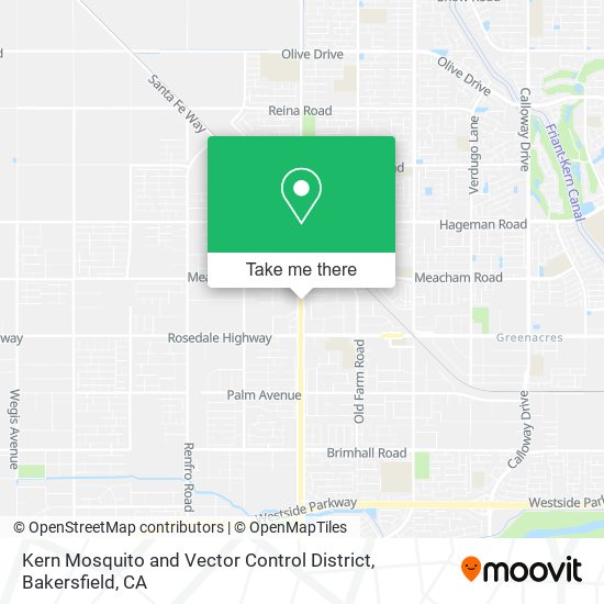 Mapa de Kern Mosquito and Vector Control District