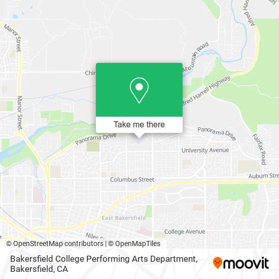 Bakersfield College Performing Arts Department map