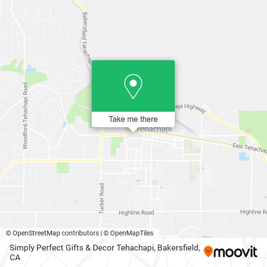 Simply Perfect Gifts & Decor Tehachapi map