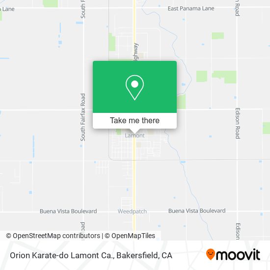 Orion Karate-do Lamont Ca. map