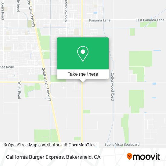 Mapa de California Burger Express