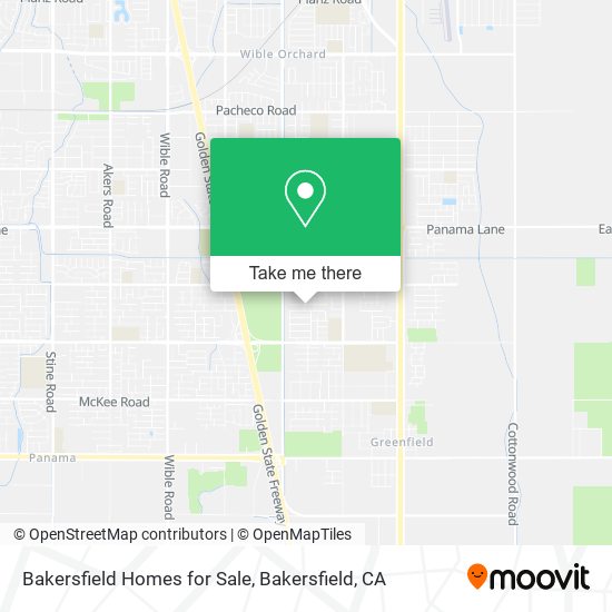 Mapa de Bakersfield Homes for Sale