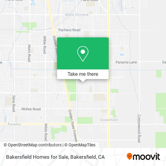 Bakersfield Homes for Sale map